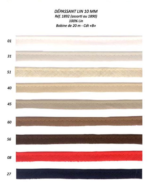 01892 100% Linen Piping