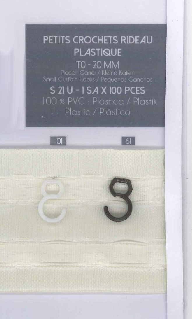 00021 Curtain Hooks, 1,000 pcs