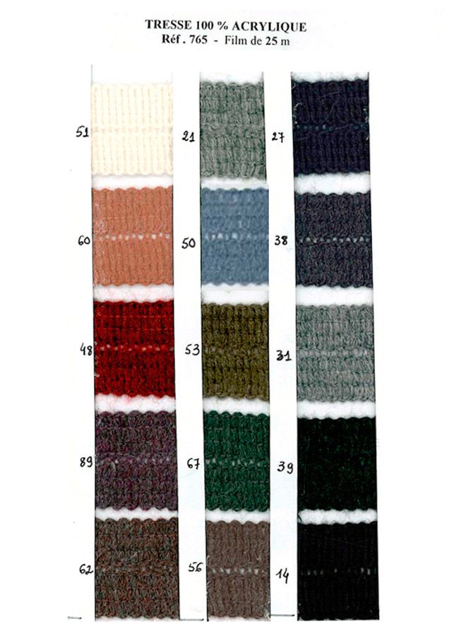 00765 Acrylic Foldover Braid, 35mm