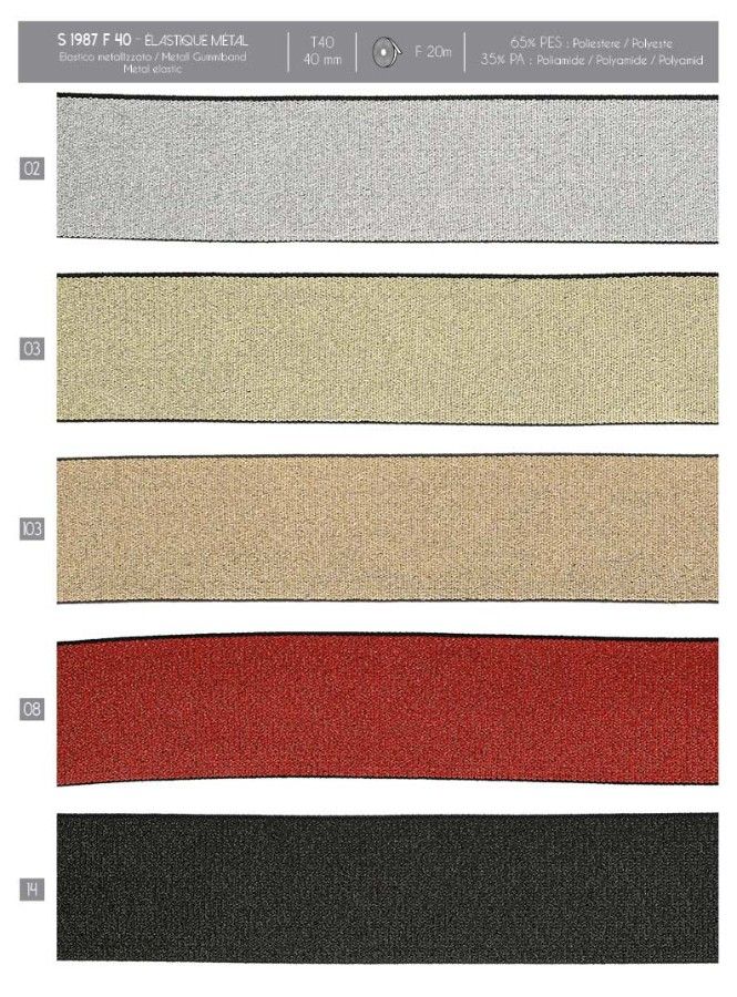 01987 Metallic Elastic, 40mm