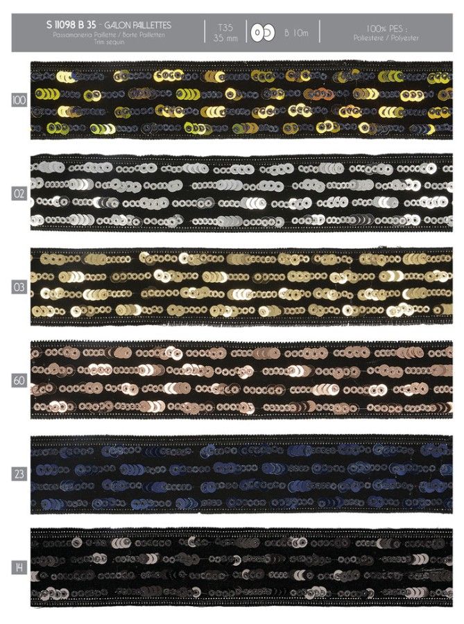 11098 Sequin Trim, 35mm