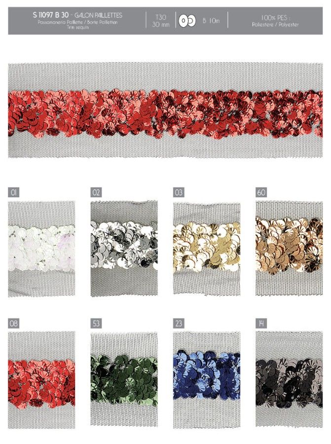 11097 Sequin Trim, 30mm