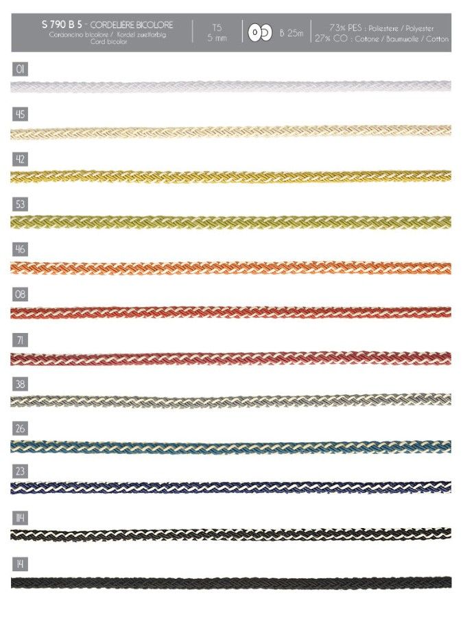 00790 Bicolor Cording, 5mm