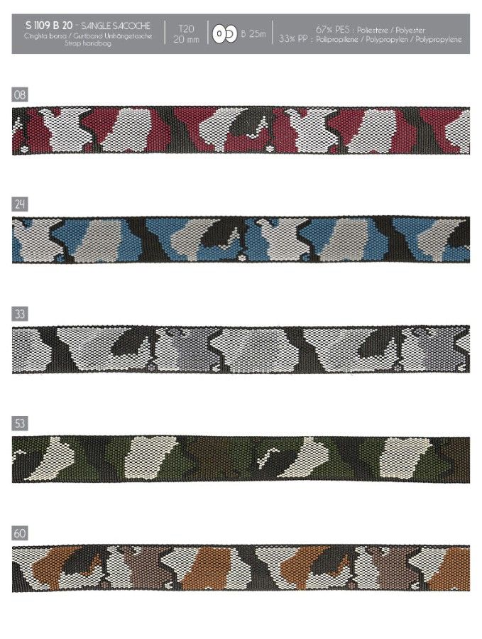 01109 Camouflage Strap, 20mm