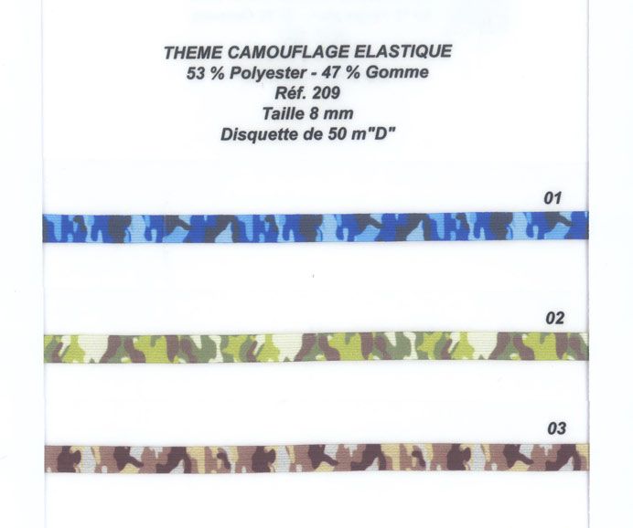 00209 Elastic - Camouflage