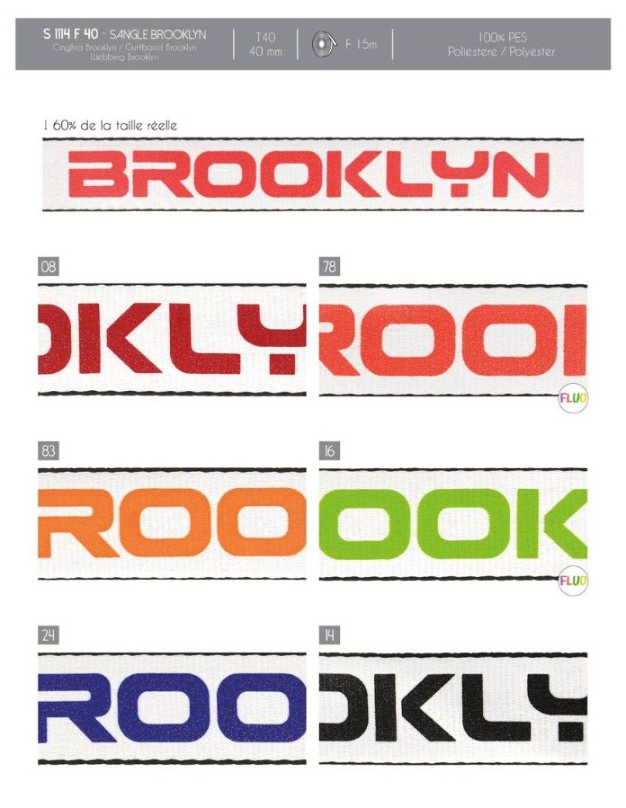 01114 "Brooklyn" Webbing 40mm