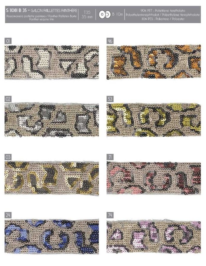 11081 Panther Sequin Trim, 35mm