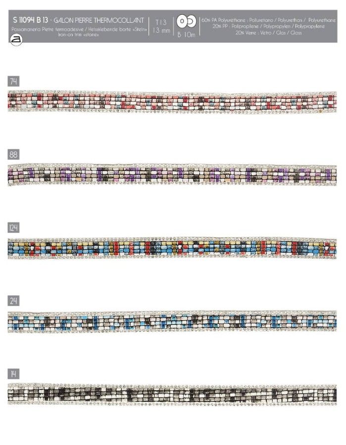 11094 Iron-On Stone Trim, 13mm