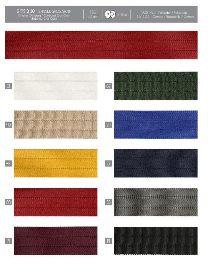 01115 Grosgrain Webbing, 30mm