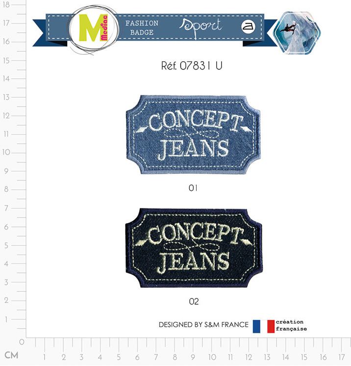 M07831 "Concept Jeans" Applique