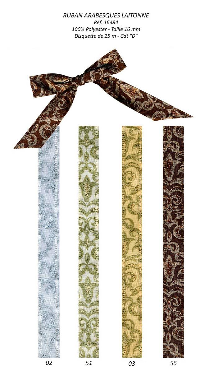 16484 Wired Arabesque Ribbon, 16mm