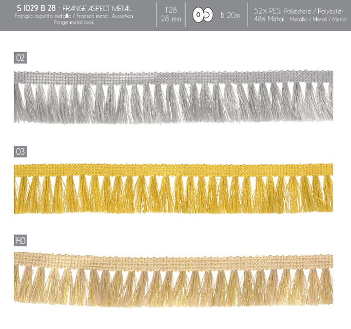 01029 Metallic Fringe, 28mm