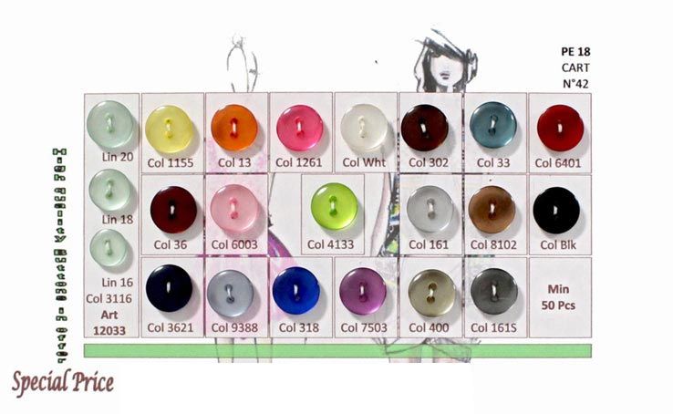 B12033 2-Hole Shirt Button