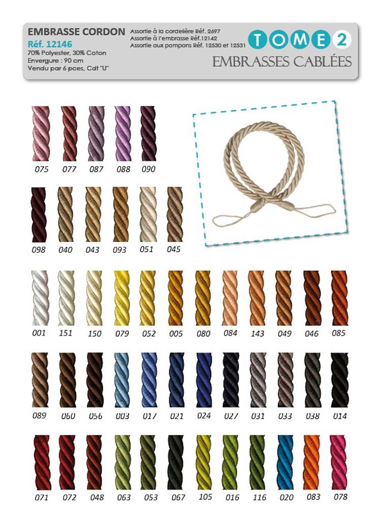 12146 Twist Cord Tieback, ~35-1/2"