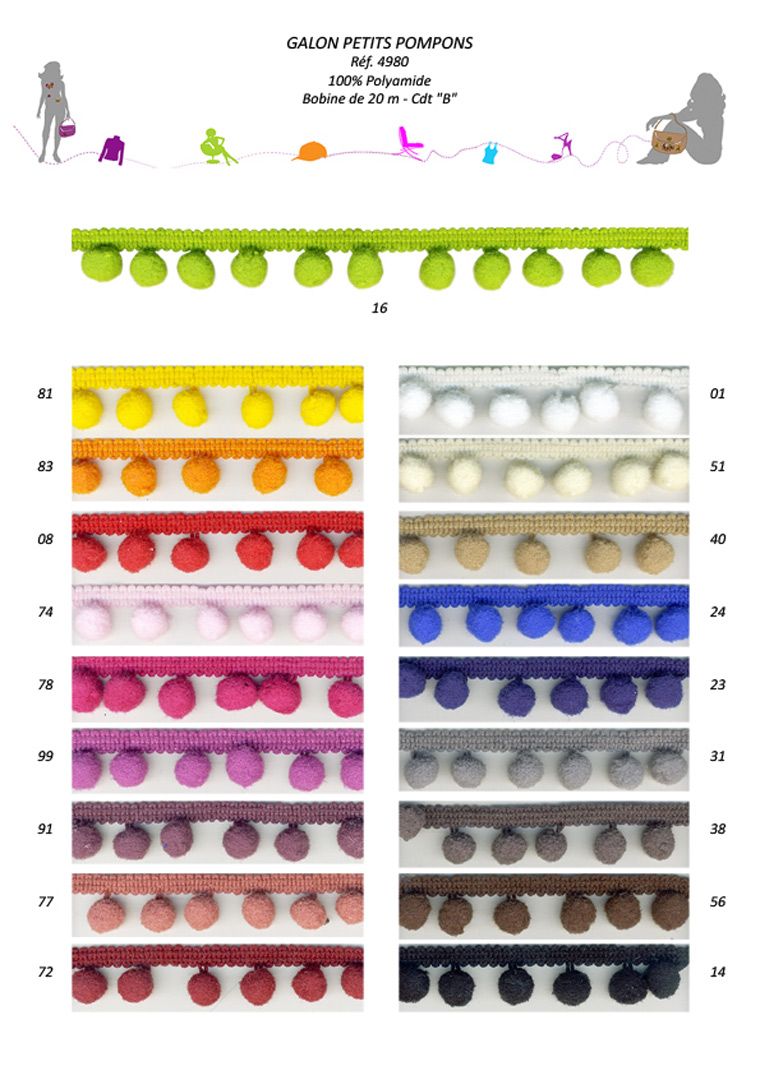 04980 Pompom Ball Fringe