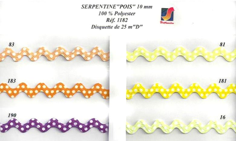01182 Polka-Dot Ric Rac, 10mm