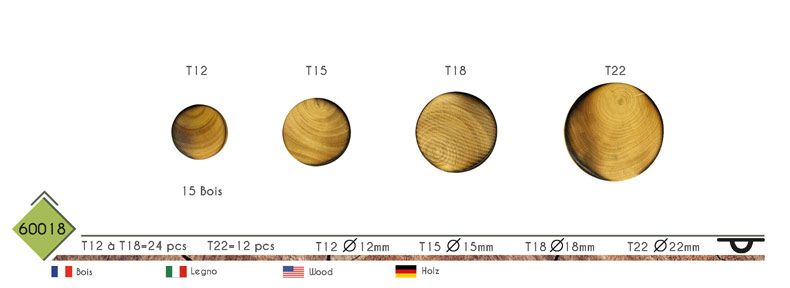 M60018 Wooden Shank Button