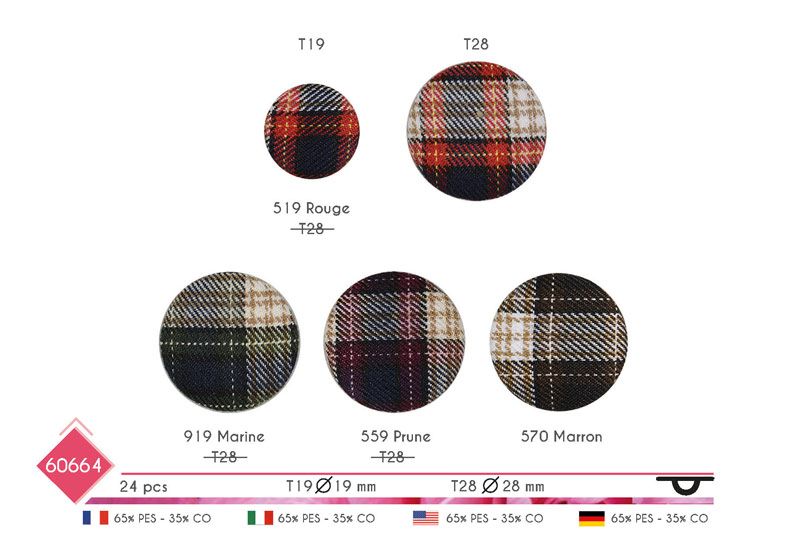 M60664 Plaid Buttons
