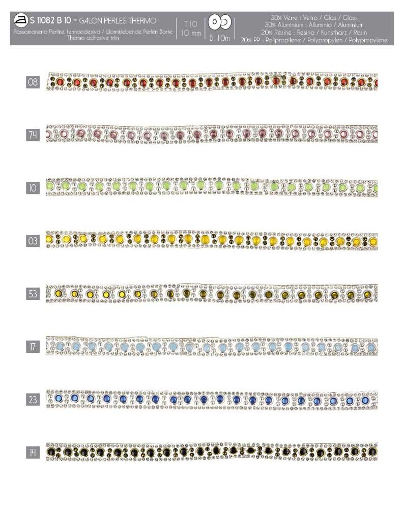 11082 Iron-on Trim w/ Stones, 10mm