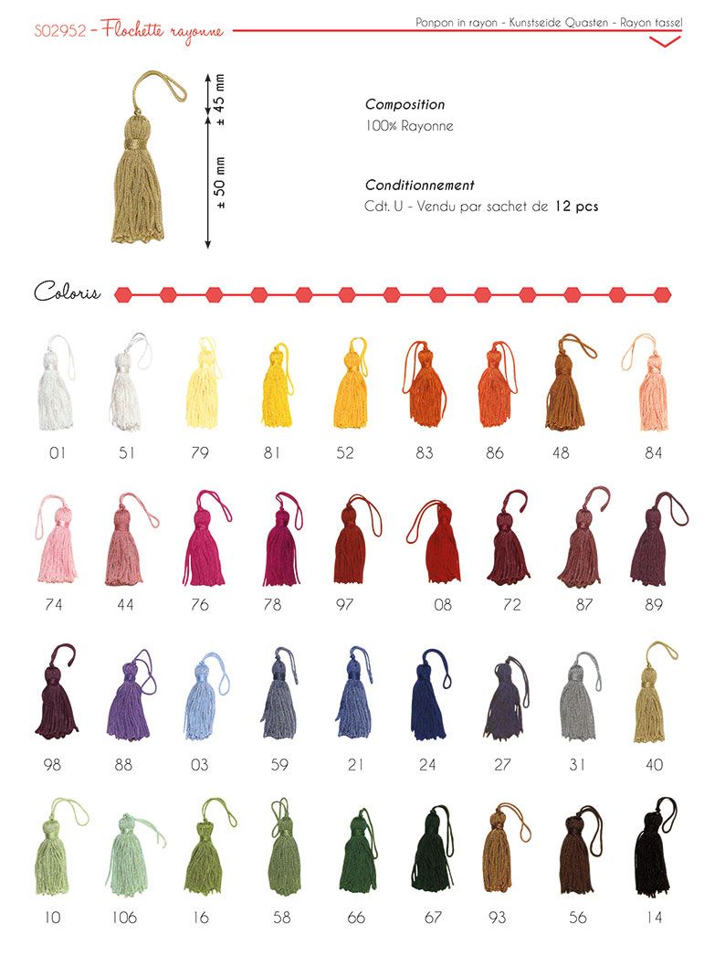 02952 2 Inch Rayon Tassel