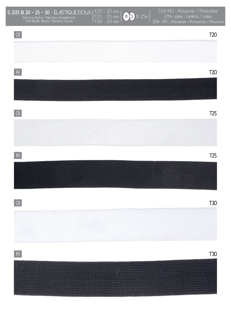 02125 Double Sided Soft Elastic