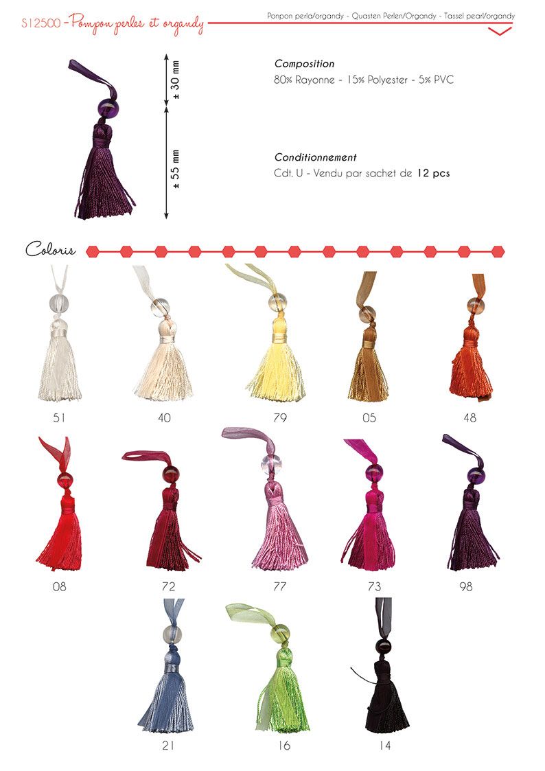 12500 Tassel with Organdy & Bead