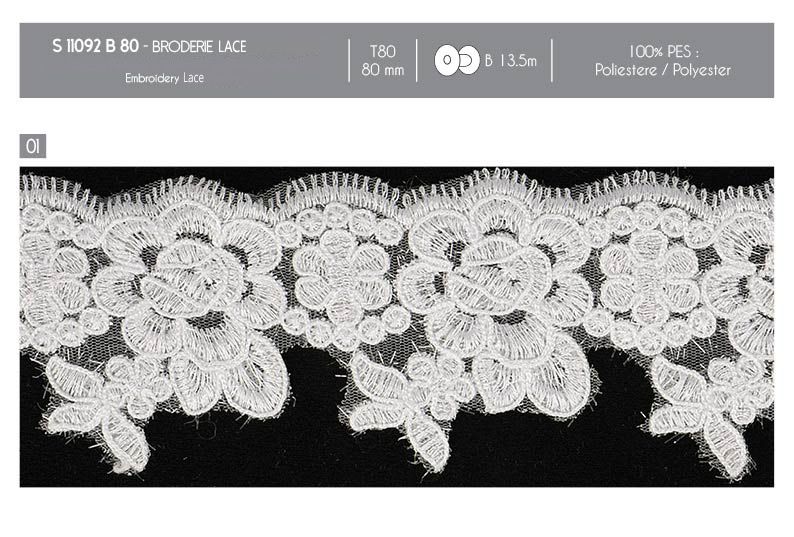 11092 Embroidered Lace, 80mm