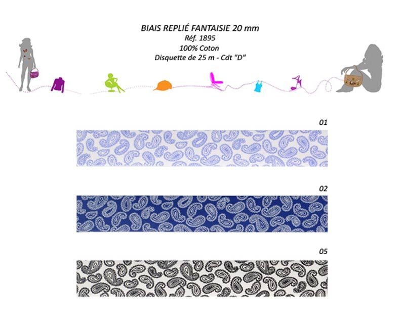 01895 Paisley Bias, 100% Cotton