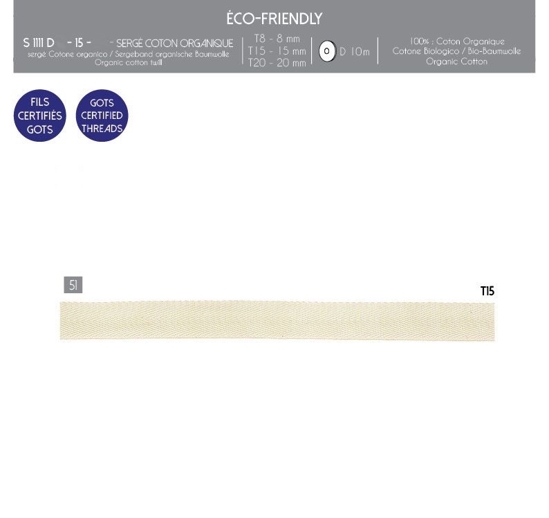 01111 Organic Cotton Twill-Eco Friendly