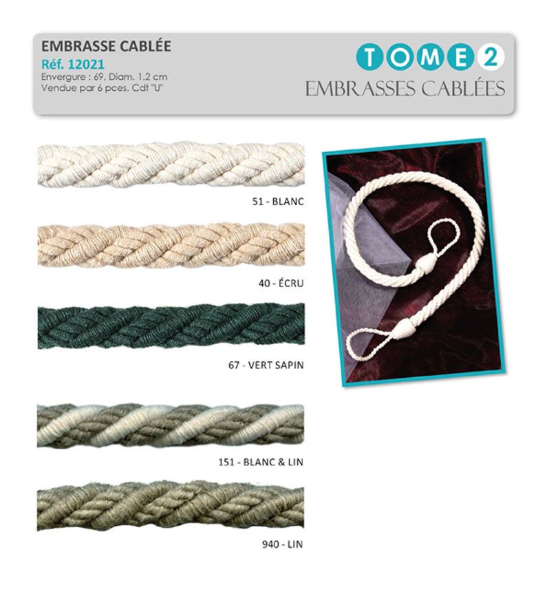 12021 Twisted Cord Tieback