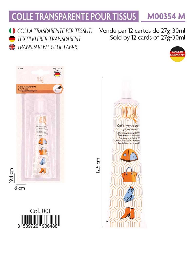M00354 Fabric Glue - Dries Clear