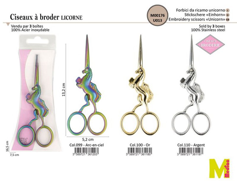 M00176 Unicorn Embroidery Scissors