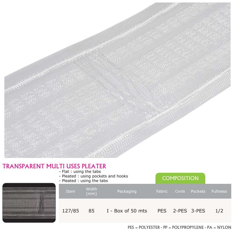 00127 Transparent Curtain Tape