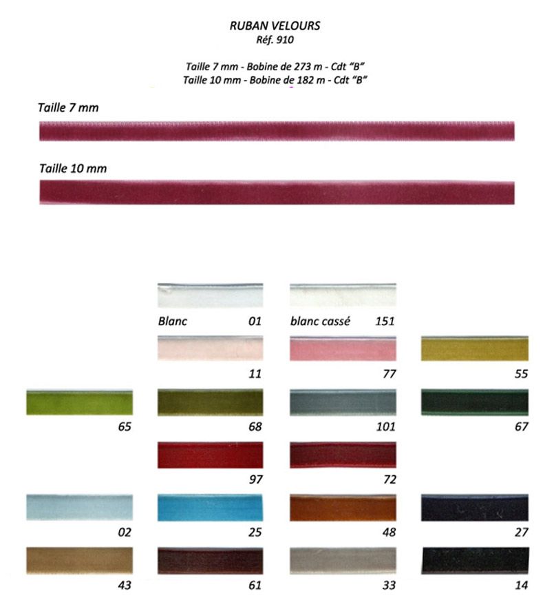 00910 Velvet Ribbon - Bulk