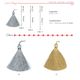 00699 Lurex Tassel, 6cm, 8cm, & 11cm