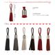 12528 Leather Tassel with Silver Top