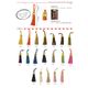 12538 Faux Leather Tassels w/Cap, 5cm