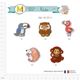 M16125 Forest Animal Appliques
