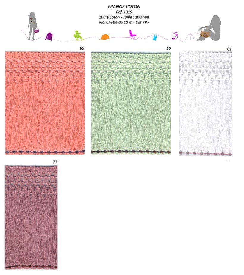 01019 Cotton Fringe, 100mm