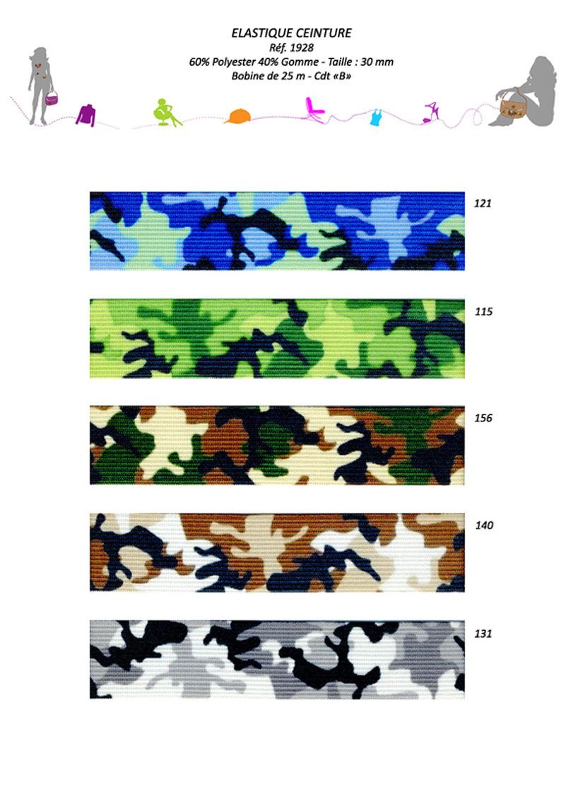 01928 Camouflage Elastic