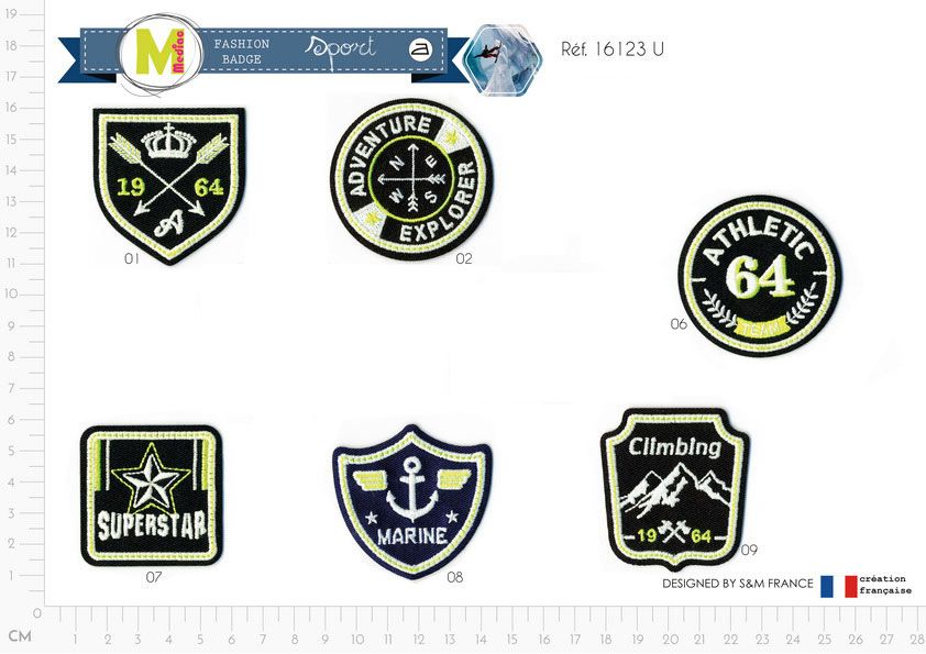 M16123 Various Badges Appliques