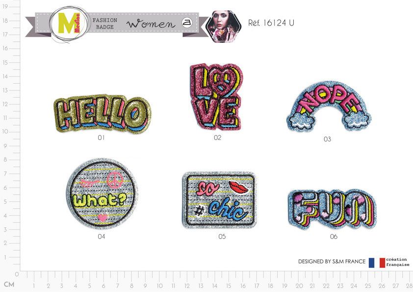 M16124 Various Shiny Appliques