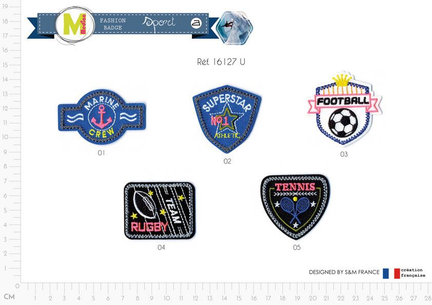 M16127 Various Sport Appliques