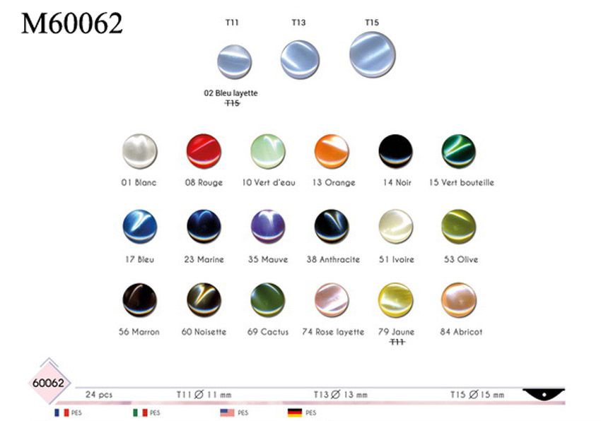 M60062 Pearlescent Buttons