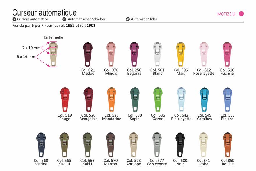 M01125 Zipper Pull