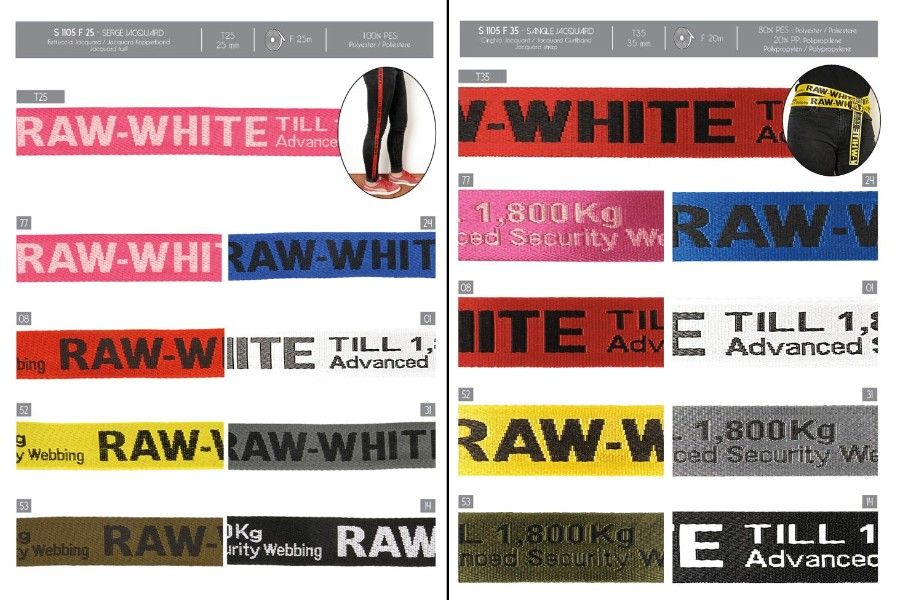 01105 Jacquard Twill Strap, 25 & 35mm