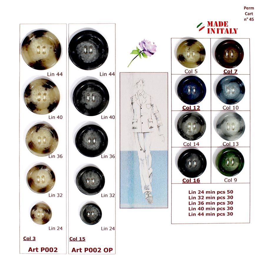 B0P002 4-Hole Fashion Button