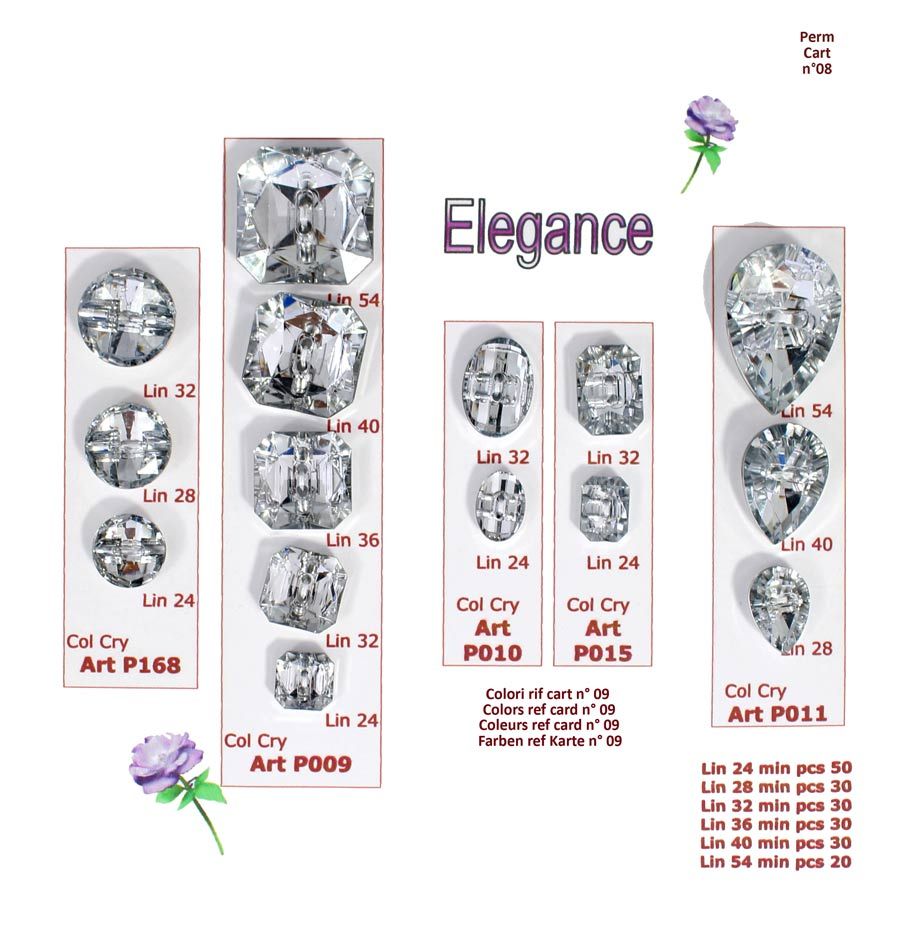 B0P168 Circular Crystal Button