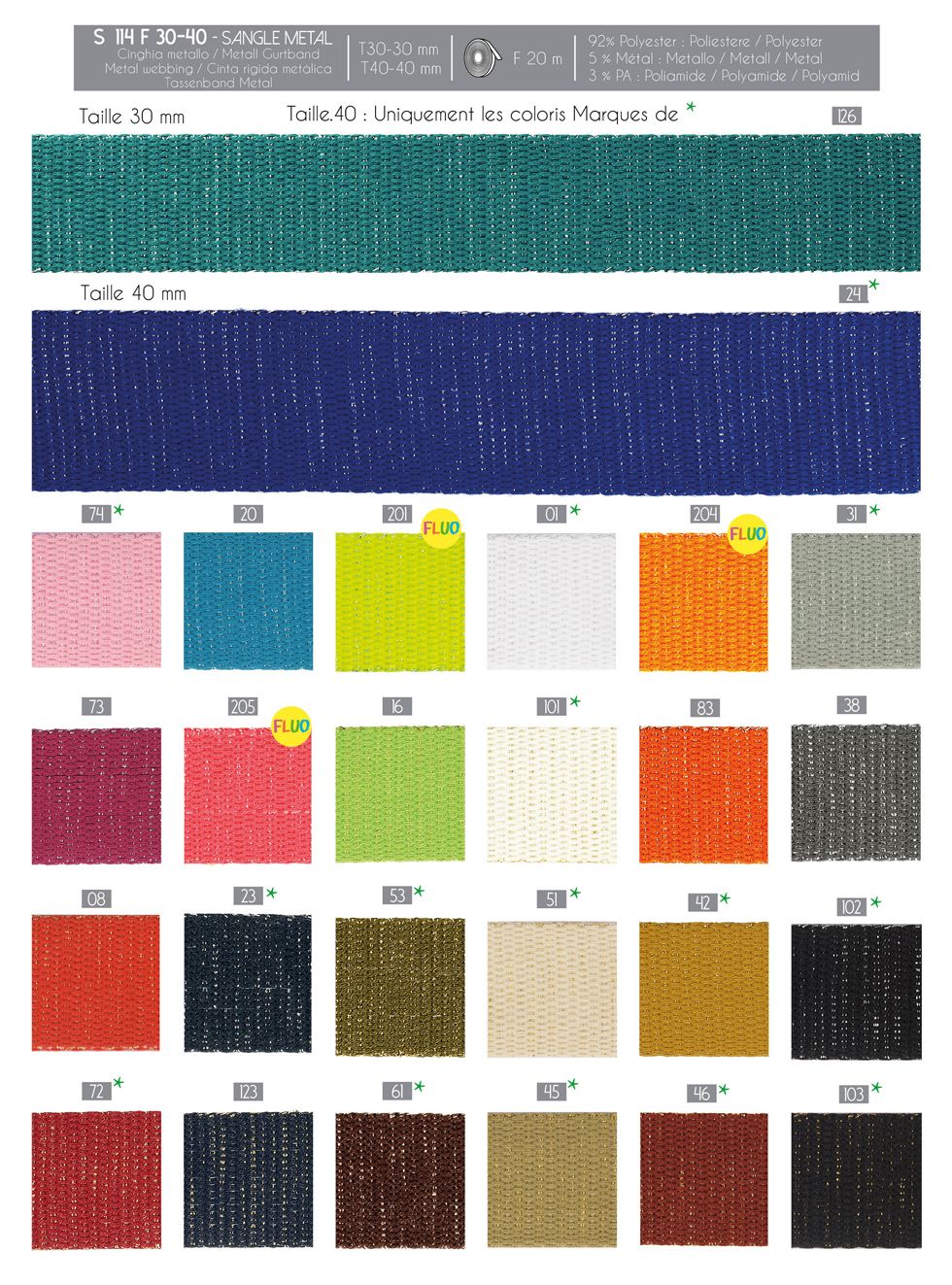 00114 Webbing with Metal 30mm & 40mm